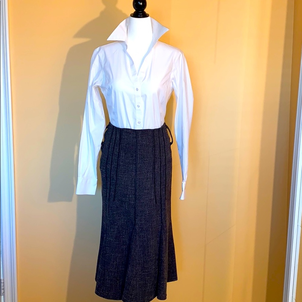 Vex Black and White Tweed Skirt